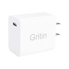 Chargeur USB C Gritin, chargeur mural USB C ultra rapide 20 W avec PD 3.0, adaptateur secteur Type C sûr et compact pour téléphone 15/14/13, Galaxy, Pixel, AirPods Pro