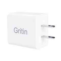 Chargeur USB C Gritin, chargeur mural USB C ultra rapide 20 W avec PD 3.0, adaptateur secteur Type C sûr et compact pour téléphone 15/14/13, Galaxy, Pixel, AirPods Pro