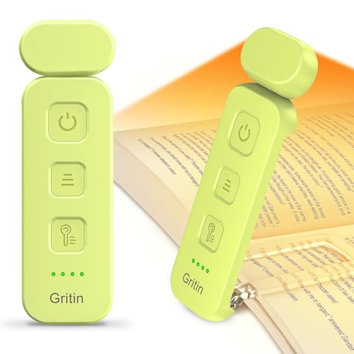 Gritin Reading Light, Book Light for Reading in Bed, Clip on Book Reading Light