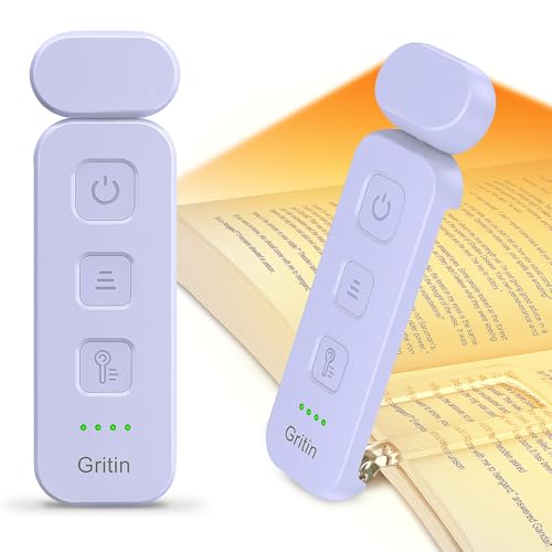 Gritin Reading Light, Book Light for Reading in Bed, Clip on Book Reading Light