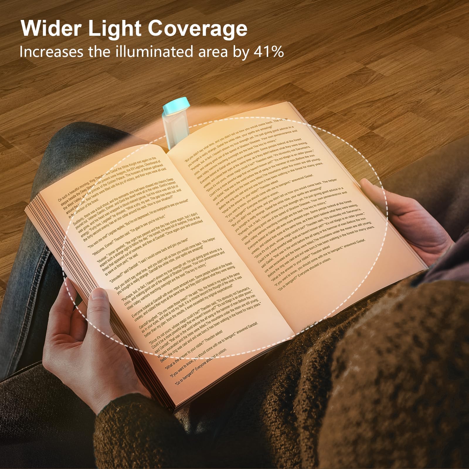 Gritin Lampe de lecture LED rechargeable, lampe de lecture à clipser pour les yeux, 3 modes (mixte/blanc/ambre) et 3 niveaux de luminosité, longue durée jusqu'à 80 heures, mini lampe de lecture pour les amoureux des livres - Bleu 