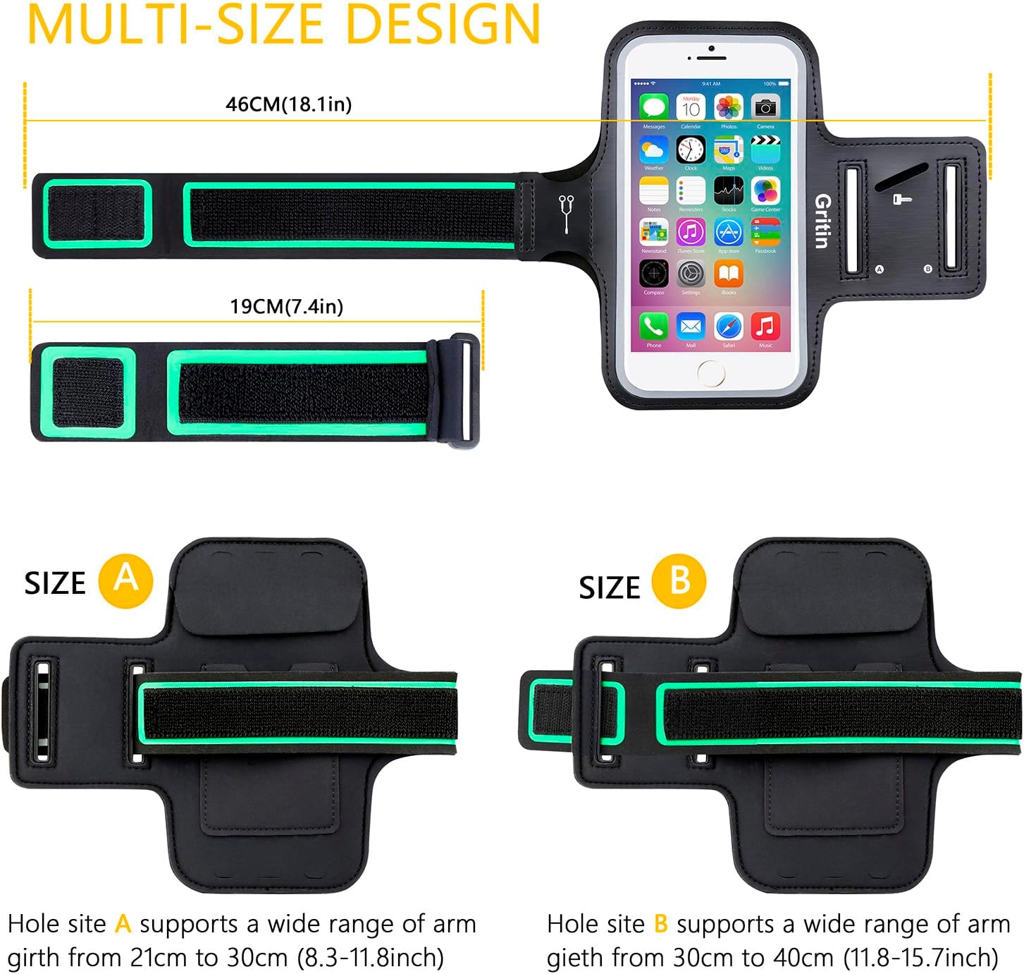 Gritin Running Armband for Phone